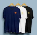 Premium Cotton Jersey T-Shirts Pack of 3 Navy White Black