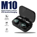 M10 Wireless Earbuds with Charging Case Black